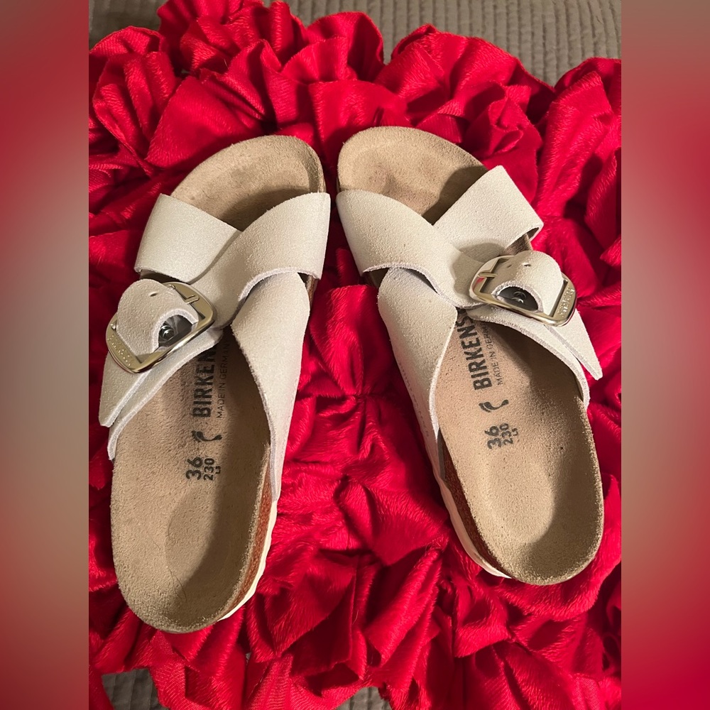 Birkenstock Siena Big Buckle Metallic Sandals